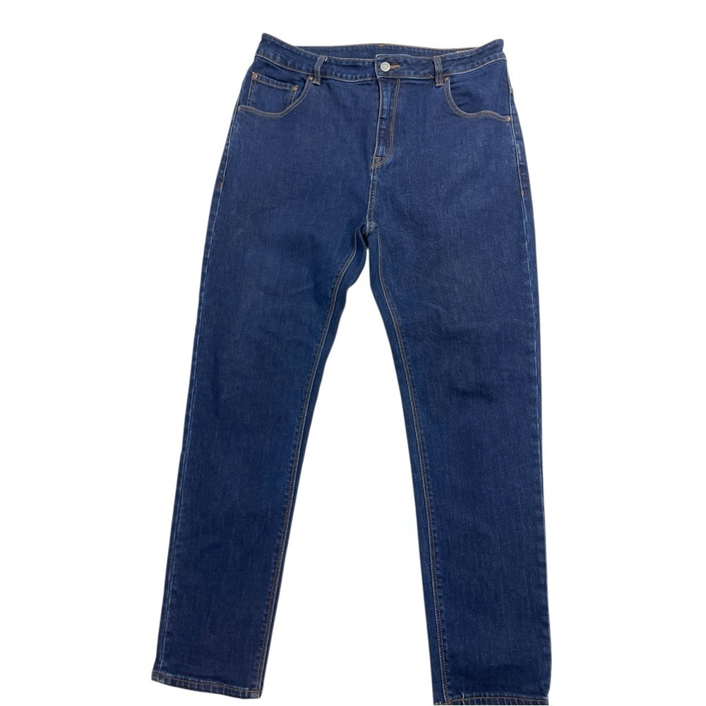 ASOS DESIGN Men’s Straight Leg Jeans Dark Wash Stretch Denim 34x32